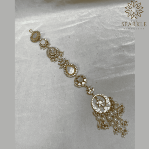 Mother of Pearl Gold Plated Hair Braid Accessory by The Sparkle Jewellery