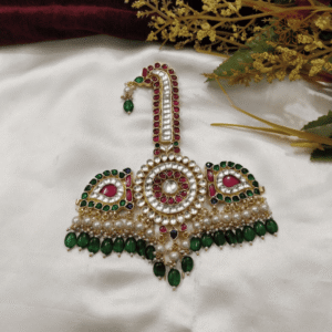 Customized Groom Kalangi in Pachi Kundan with Ruby & Emerald Stones – The Sparkle Jewellery - Worldwide Shipping