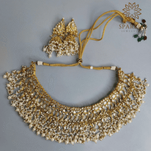 jadau pachi kundan gold plated necklace set with pearl jhumka earrings luxury indian jewellery usa uk canada uae