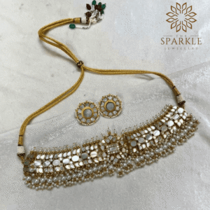 mother of pearl mop 18k gold plated jadau choker necklace set luxury indian jewellery worldwide shipping usa uk canada uae